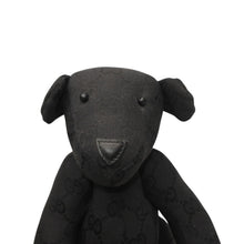Load image into Gallery viewer, 極美品 GUCCI グッチ GGキャンバス ファー ぬいぐるみ 人形 テディーベア クマ ブラック 黒 中古 4b013108