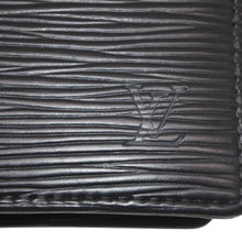 画像をギャラリービューアに読み込む, 極美品 LOUIS VUITTON ルイヴィトン ポルト ビエ カルト クレディ モネ 二つ折り財布 M63542 ブラック エピレザー 中古 4b013445