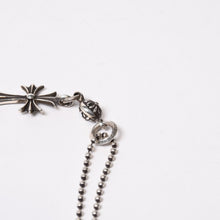 Load image into Gallery viewer, 極美品 CHROME HEARTS クロムハーツ CH TINY CROSS タイニークロス ボールチェーン チャーム ネックレス シルバー925 12.6g 中古 4b013882