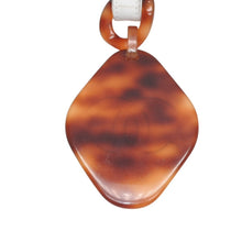 画像をギャラリービューアに読み込む, CHANEL シャネル プラスチック レザーチェーンベルト 全長約84.5cm ココマーク べっ甲柄 ホワイト ブラウン 美品 中古 4b013296