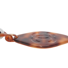 画像をギャラリービューアに読み込む, CHANEL シャネル プラスチック レザーチェーンベルト 全長約84.5cm ココマーク べっ甲柄 ホワイト ブラウン 美品 中古 4b013296