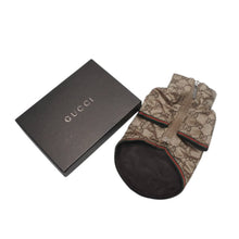 画像をギャラリービューアに読み込む, 新品未使用 GUCCI グッチ ドッグウェア フード付き ブラウン 小型犬用 ポリエステル ポリアミド 中古 4b013124