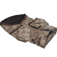 画像をギャラリービューアに読み込む, 新品未使用 GUCCI グッチ ドッグウェア フード付き ブラウン 小型犬用 ポリエステル ポリアミド 中古 4b013124
