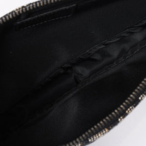 CHRISTIAN DIOR クリスチャンディオール トロッター サドルバッグ ワンショルダーバッグ サドルポーチ ネイビー 美品 中古 4b011018