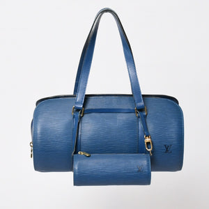 LOUIS VUITTON ルイヴィトン ハンドバッグ パピヨン スフロ エピ ブルー M52225 美品 中古 4b010061