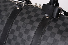 Load image into Gallery viewer, 極美品 LOUIS VUITTON ルイヴィトン ボストン キーポルバンドリエール45 ダミエグラフィット N41418 ブラック シルバー金具 4b013928