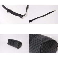 Load image into Gallery viewer, 極美品 LOUIS VUITTON ルイヴィトン ボストン キーポルバンドリエール45 ダミエグラフィット N41418 ブラック シルバー金具 4b013928