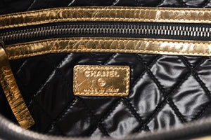 極美品 CHANEL シャネル VOTEZ COCO クラッチバッグ A82164 21番台 ココマーク クリンクルレザー メタリックゴールド 中古 4b013942
