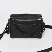 Load image into Gallery viewer, LOUIS VUITTON ルイヴィトン ミニソフトトランク ショルダーバッグ M55702 モノグラム エクリプス ブラック 美品 中古 4b013943
