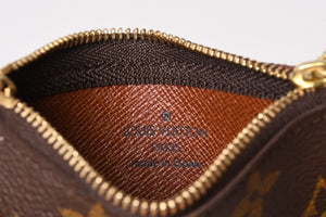 極美品 LOUIS VUITTON ルイヴィトン ポシェット クレ コインケース 小銭入れ M62650 モノグラム ブラウン 中古 4b013948