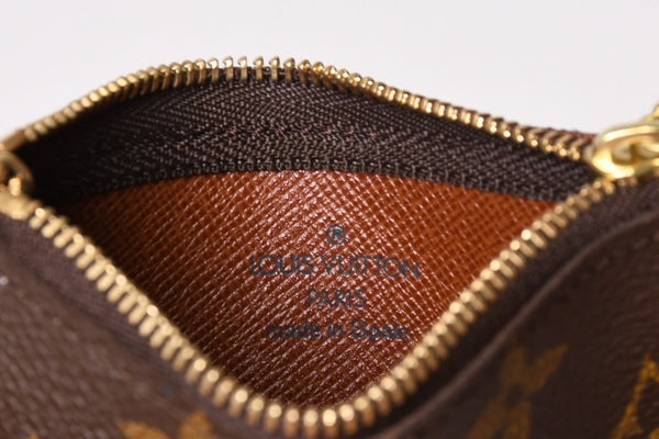 極美品 LOUIS VUITTON ルイヴィトン ポシェット クレ コインケース 小銭入れ M62650 モノグラム ブラウン 中古 4b013948