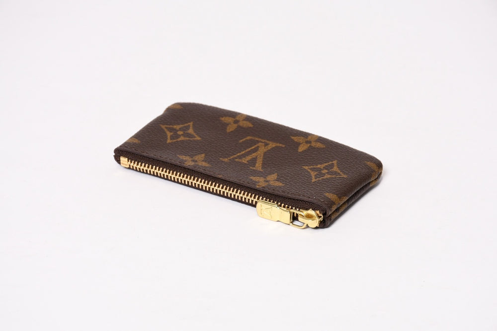 極美品 LOUIS VUITTON ルイヴィトン ポシェット クレ コインケース 小銭入れ M62650 モノグラム ブラウン 中古 4b013948