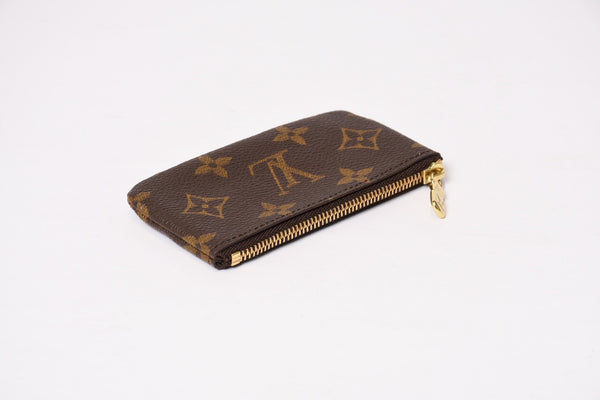 極美品 LOUIS VUITTON ルイヴィトン ポシェット クレ コインケース 小銭入れ M62650 モノグラム ブラウン 中古 4b013948