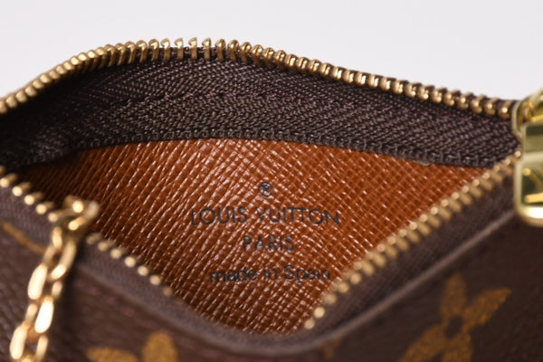 極美品 LOUIS VUITTON ルイヴィトン ポシェット クレ コインケース 小銭入れ M62650 モノグラム ブラウン 中古 4b013953
