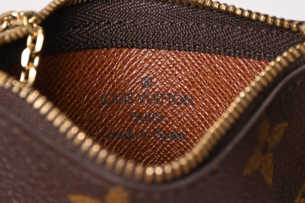極美品 LOUIS VUITTON ルイヴィトン ポシェット クレ コインケース 小銭入れ M62650 モノグラム ブラウン 中古 4b013954