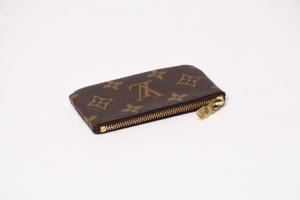極美品 LOUIS VUITTON ルイヴィトン ポシェット クレ コインケース 小銭入れ M62650 モノグラム ブラウン 中古 4b013954