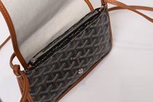 画像をギャラリービューアに読み込む, 極美品 GOYARD ゴヤール Plumet Pouch Wallet プリュメ ポーチウォレット PLUMETPMLTY01CL03P ブラウン ブラック 中古 4b013963