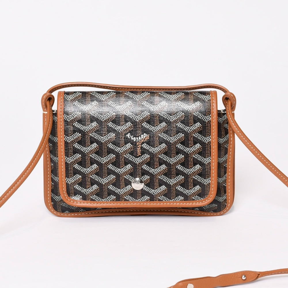 極美品 GOYARD ゴヤール Plumet Pouch Wallet プリュメ ポーチウォレット PLUMETPMLTY01CL03P ブラウン ブラック 中古 4b013963