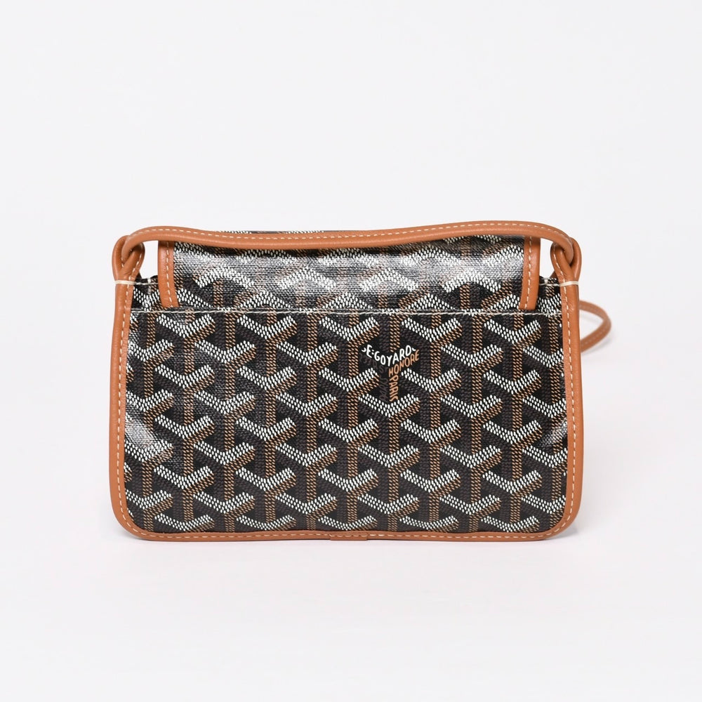 Very good condition GOYARD Plumet Pouch Wallet PLUMET PMLTY01CL03P Brown Black Used 4b013963
