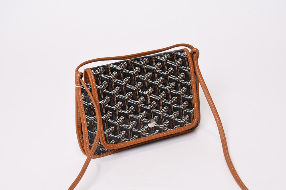 Very good condition GOYARD Plumet Pouch Wallet PLUMET PMLTY01CL03P Brown Black Used 4b013963