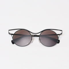 Yohji Yamamoto ヨウジヤマモト サングラス アイウェア YY7014 911 サイズ49□20 ブラック ブラウン 美品 中古 4b013983