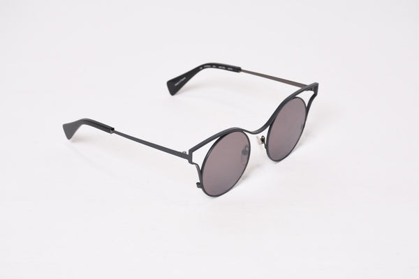 Yohji Yamamoto ヨウジヤマモト サングラス アイウェア YY7014 911 サイズ49□20 ブラック ブラウン 美品 中古 4b013983