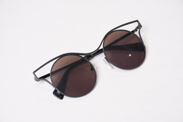 Yohji Yamamoto ヨウジヤマモト サングラス アイウェア YY7014 911 サイズ49□20 ブラック ブラウン 美品 中古 4b013983