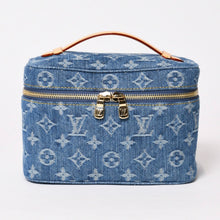 画像をギャラリービューアに読み込む, LOUIS VUITTON ルイ・ヴィトン その他バッグ M27946 ニース ミニ ベージュ ブルー モノグラムデニム レザー ゴールド金具 Sランク 4b014062