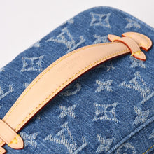 画像をギャラリービューアに読み込む, LOUIS VUITTON ルイ・ヴィトン その他バッグ M27946 ニース ミニ ベージュ ブルー モノグラムデニム レザー ゴールド金具 Sランク 4b014062