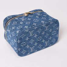 画像をギャラリービューアに読み込む, LOUIS VUITTON ルイ・ヴィトン その他バッグ M27946 ニース ミニ ベージュ ブルー モノグラムデニム レザー ゴールド金具 Sランク 4b014062