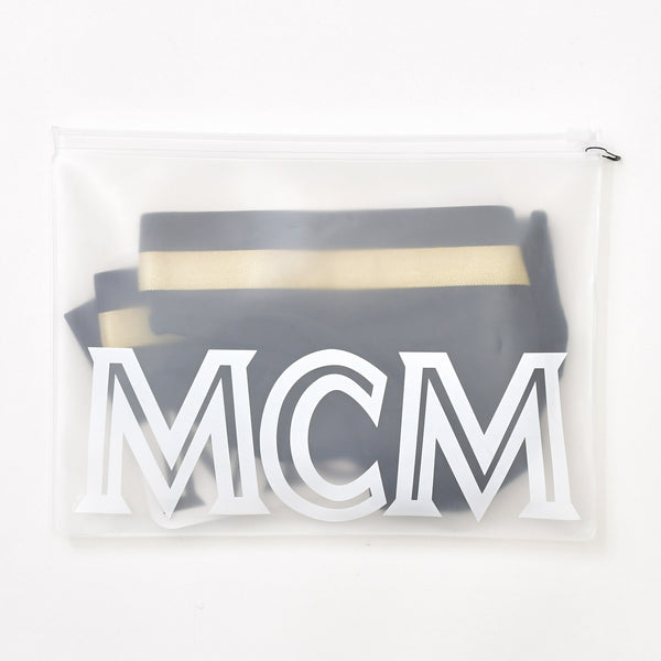 新品未使用 MCM エム・シー・エム アンダーウェア MFYASBM04 ブラック サイズL ゴールド 下着 中古 4b013316