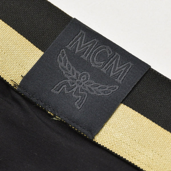 新品未使用 MCM エム・シー・エム アンダーウェア MFYASBM04 ブラック サイズL ゴールド 下着 中古 4b013316