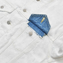 画像をギャラリービューアに読み込む, Maison Margiela メゾン マルジェラ ペンキ加工 S11AM0007 S30561Denim Jacket デニムジャケット ホワイト 美品 中古 4b014026