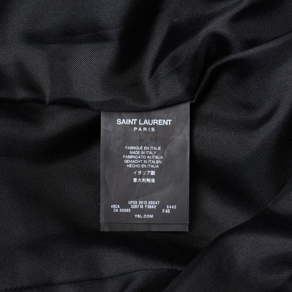 Very Good Condition SAINT LAURENT PARIS Saint Laurent Dress 328718 Lambskin Red Used 4b014127