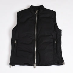 CHROME HEARTS クロムハーツ ダウンベスト サイズSM ダガージップ クロスボール ホースシュー ブラック シルバー925 美品 中古 4b014183
