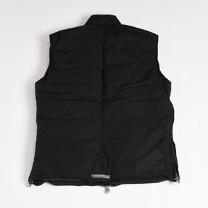 CHROME HEARTS クロムハーツ ダウンベスト サイズSM ダガージップ クロスボール ホースシュー ブラック シルバー925 美品 中古 4b014183