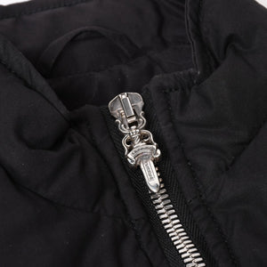 CHROME HEARTS クロムハーツ ダウンベスト サイズSM ダガージップ クロスボール ホースシュー ブラック シルバー925 美品 中古 4b014183