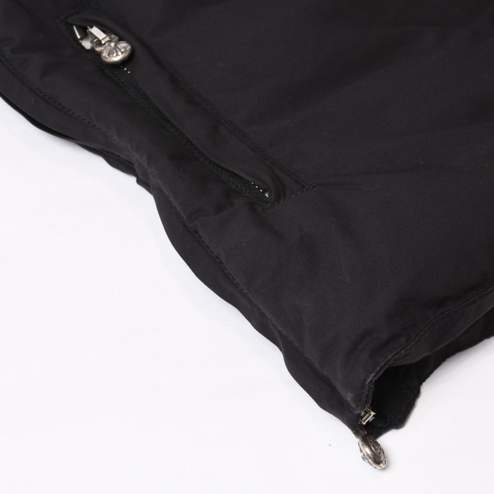 CHROME HEARTS クロムハーツ ダウンベスト サイズSM ダガージップ クロスボール ホースシュー ブラック シルバー925 美品 中古 4b014183