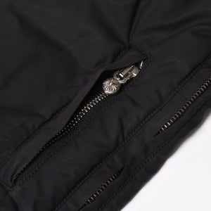 CHROME HEARTS クロムハーツ ダウンベスト サイズSM ダガージップ クロスボール ホースシュー ブラック シルバー925 美品 中古 4b014183