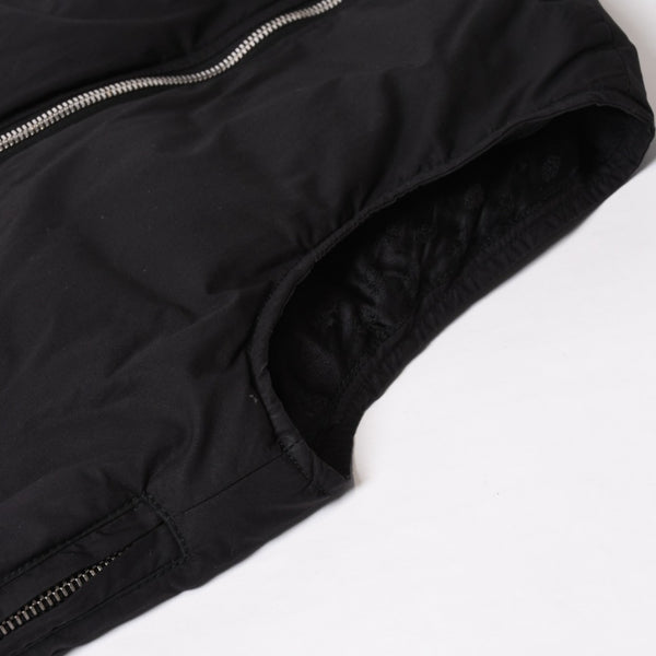 CHROME HEARTS クロムハーツ ダウンベスト サイズSM ダガージップ クロスボール ホースシュー ブラック シルバー925 美品 中古 4b014183