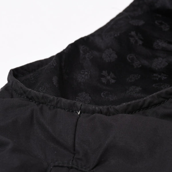 CHROME HEARTS クロムハーツ ダウンベスト サイズSM ダガージップ クロスボール ホースシュー ブラック シルバー925 美品 中古 4b014183