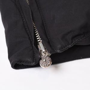 CHROME HEARTS クロムハーツ ダウンベスト サイズSM ダガージップ クロスボール ホースシュー ブラック シルバー925 美品 中古 4b014183