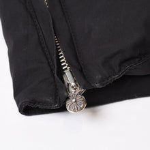 画像をギャラリービューアに読み込む, CHROME HEARTS クロムハーツ ダウンベスト サイズSM ダガージップ クロスボール ホースシュー ブラック シルバー925 美品 中古 4b014183