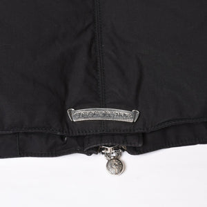 CHROME HEARTS クロムハーツ ダウンベスト サイズSM ダガージップ クロスボール ホースシュー ブラック シルバー925 美品 中古 4b014183