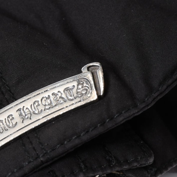 CHROME HEARTS クロムハーツ ダウンベスト サイズSM ダガージップ クロスボール ホースシュー ブラック シルバー925 美品 中古 4b014183