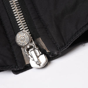 CHROME HEARTS クロムハーツ ダウンベスト サイズSM ダガージップ クロスボール ホースシュー ブラック シルバー925 美品 中古 4b014183