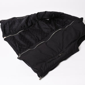 CHROME HEARTS クロムハーツ ダウンベスト サイズSM ダガージップ クロスボール ホースシュー ブラック シルバー925 美品 中古 4b014183