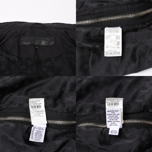 CHROME HEARTS クロムハーツ ダウンベスト サイズSM ダガージップ クロスボール ホースシュー ブラック シルバー925 美品 中古 4b014183