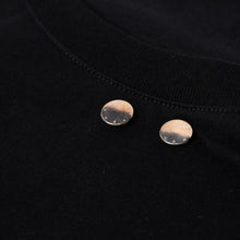 画像をギャラリービューアに読み込む, GIVENCHY ジバンシー Logo Tshirts ロゴ Tシャツ ブラック シルバースタッズ BM711Q3002 美品 中古 4b014029
