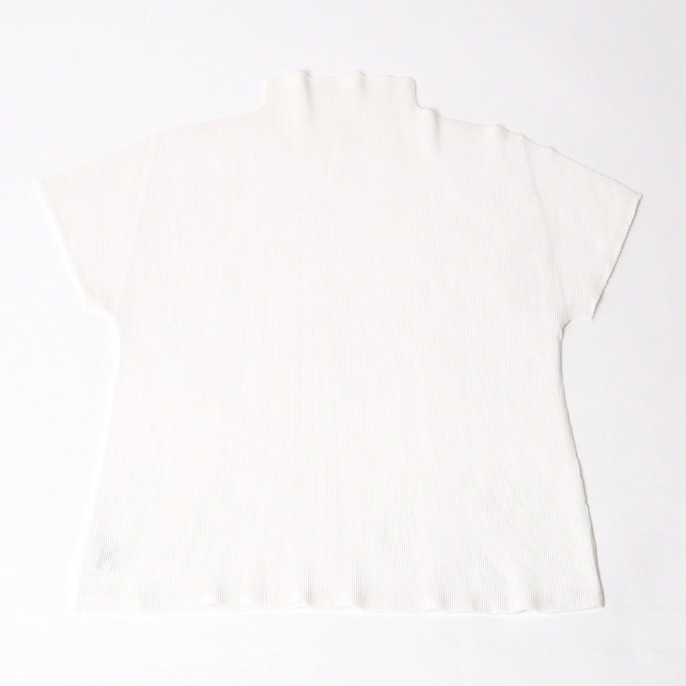 極美品 PLEATS PLEASE ISSEY MIYAKE プリーツプリーズ PP23 fK325 イッセイミヤケ カットソー サイズ3 ホワイト 中古 4b014075